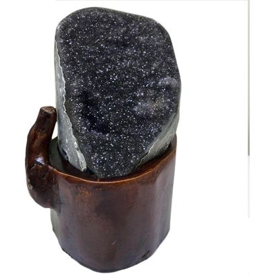 DECORN Natürliche Rohe Amethyst-Kristallcluster Geode 8.16lbs