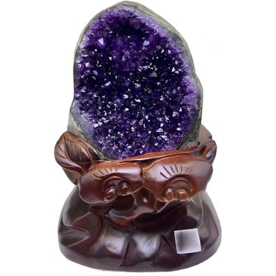 DECORN Natürliche Amethyst-Cluster-Geode Unregelmäßige Rohe Kristalle