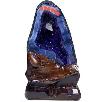 Große Amethyst-Geode Naturkristall-Cluster, Roher Amethyst Schmuckstein, Reiki