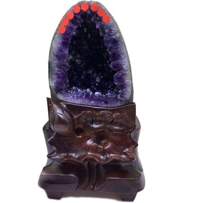 Große Amethyst-Geode - Roher Amethyst Naturkristall Cluster Exemplar, Heilstein