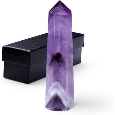 Amethyst Kristall Turm 9-10cm Heilstein Meditation Energie Reiki