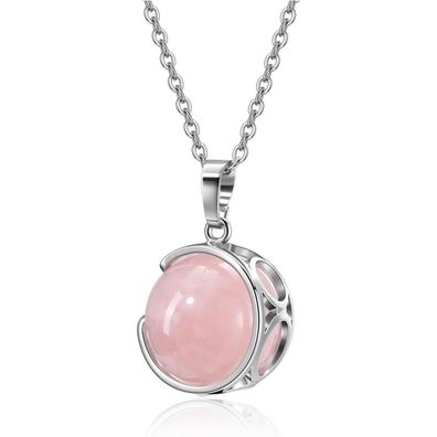 Amethyst Rosenquarz Bergkristall Kugel Anhänger Halskette Heilstein Schmuck