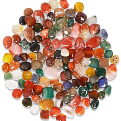 150g Buntes Natur Achat Kristall Edelsteine Set Aquarium Schmuckherstellung