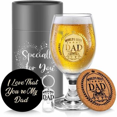 Personalisiertes Bierglas für Vater Männer Geburtstagsgeschenk