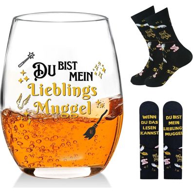 Lustiges Halloween Weinglas 17oz ohne Stiel, Geschenkidee für Frauen & Männer