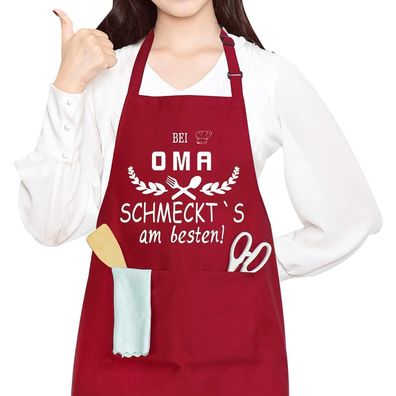 Oma Geschenk Schürze Lustig Damen Muttertag Weihnachten BBQ Kochschürze