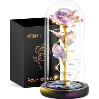 Ewige Rose im Glas LED Weihnachtsgeschenk Frauen Mama Freundin