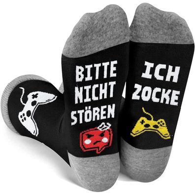 Gaming Socken Spruch Bitte Nicht Stören Gamer Zocker Geschenk 43-46