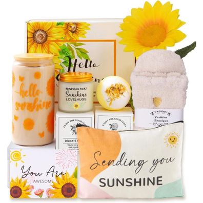 Meimucul Geschenkset Frauen Sonnenblume Wellness Geburtstag Weihnachten