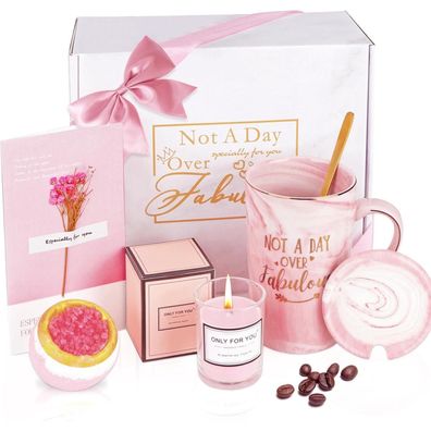 Geschenkset für Mama - 410ml rosa Mama Tasse mit Goldenem Aufdruck