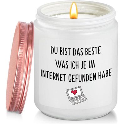 Valentinstag Jahrestag Geschenk für Sie - Lavendel Duftkerze 200g