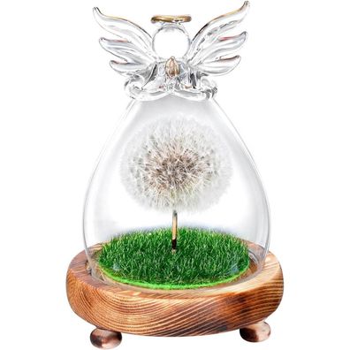 Geschenk Frauen Pusteblume im Glas Engel Figuren inkl. Wünsche - Geburtstag