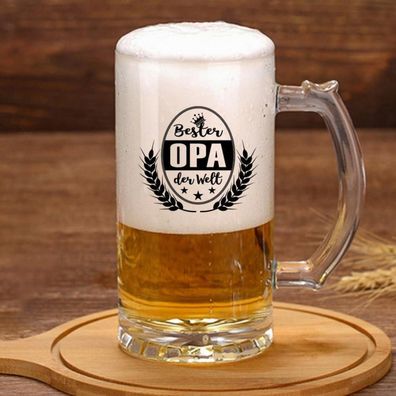 Bierkrug Bierglas 0,5l Geschenkbox Ruhestand Männer Opa Vatertag Geburtstag
