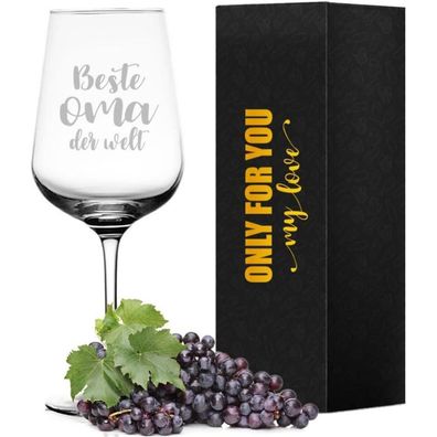 Lozache Weinglas "Beste Oma der Welt" - Perfektes Geschenk für Ihre Großmutter