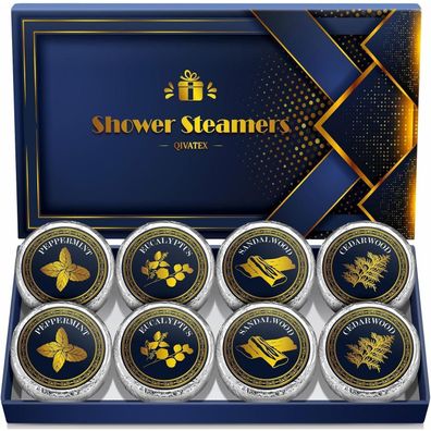 Qivatex Aromatherapie Duschbomben Männer 8er Set Weihnachtsgeschenke
