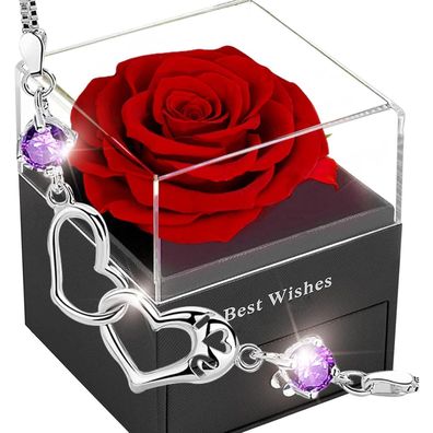 Ewige Rosen Geschenkbox Rot Hochzeit Valentinstag Muttertag Frauen Birthday