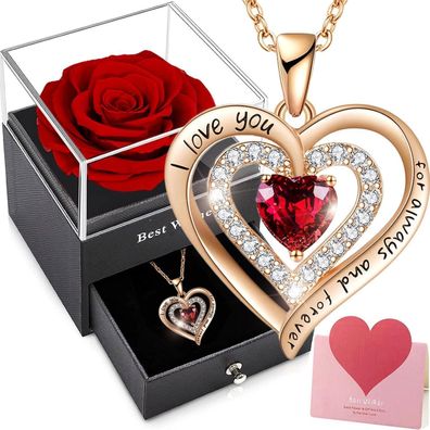 Ewige Rose Konservierte Rosenbox Geschenkbox Muttertag Valentinstag Gold