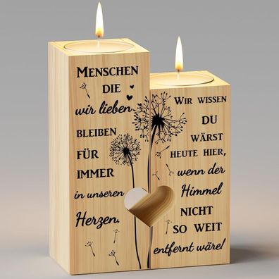 KAAYEE Herzförmiger Kerzenhalter Trauergeschenk für Verstorbene