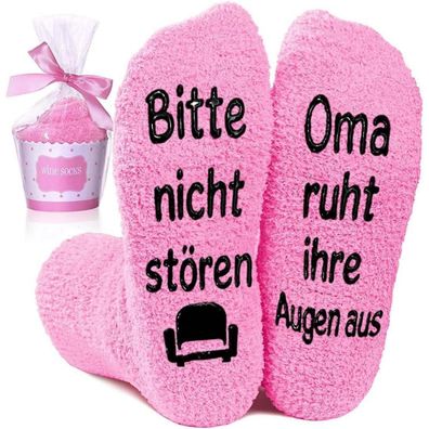 Oma Geschenk Socken Spruch Bitte nicht stören lustiges Design