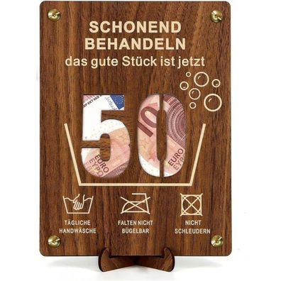 Geburtstag Geldgeschenke Holz 50. Geburtstag Mann Frau Geschenkverpackung