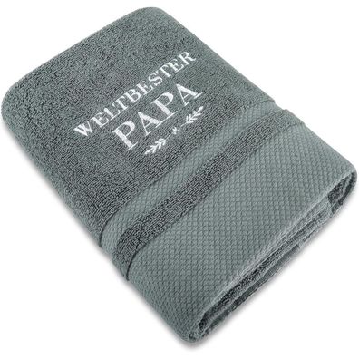 Badetuch Weltbester Papa bestickt Vatertagsgeschenk 50x100cm