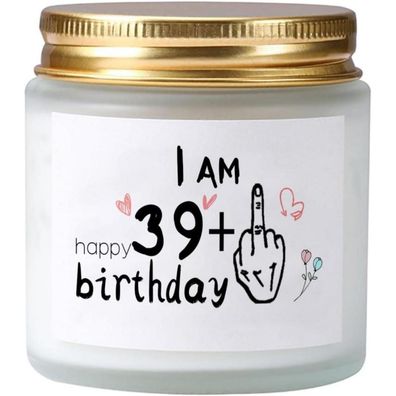 Soyawachs Duftkerze Lavendel 40. Geburtstagsgeschenk 39 + 1
