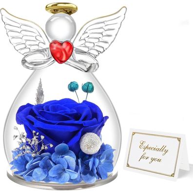 Ewige Rose Engel Geschenk Mama Oma Forever Blume Glas Figur Frauen
