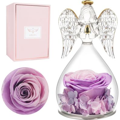 Ewige Rose Engel Figur Geschenk für Mama Oma Frau Weihnachten Muttertag