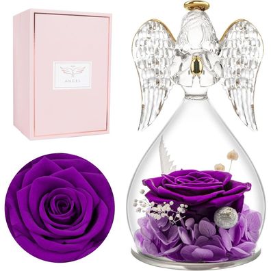 Engel Ewige Rose Muttertag Geschenke für Frauen Violet