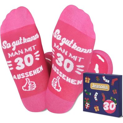 Jeasona 30 Geburtstag Frauen Socken Lustiges Geschenk Personalisiert 30 Jährige