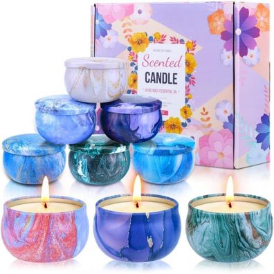 Duftkerzen Geschenkset 9 Düfte Sojawachs Aroma Kerzen Weihnachten