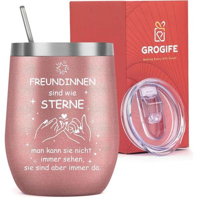Weihnachtsgeschenke Freundin Edelstahl Kaffeebecher 350ml Weinbecher