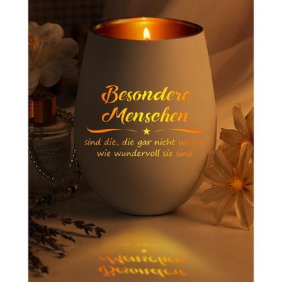Windlicht mit Gravur Teelichthalter Weihnachten Dankeschön Geschenke