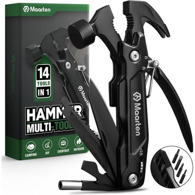 Maarten 14 in 1 Multitool Camping Hammer Geschenke Männer Vatertag Gadgets