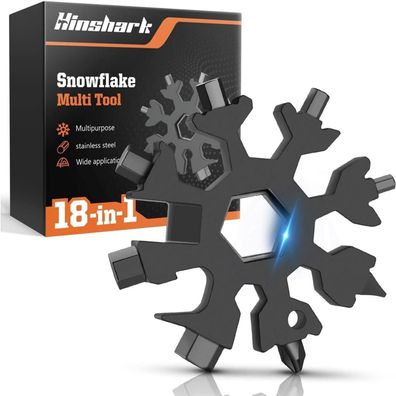 Hinshark 18-in-1 Schneeflocken Multi-Tool Männer Geschenke Schwarz