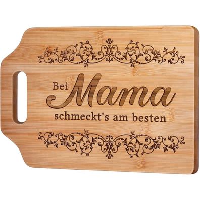 Graviertes Bambus Schneidebrett Beste Mama Geschenk 1