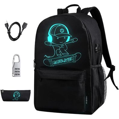 BSTcentelha Schulrucksack für Jungen und Mädchen, mit USB-Ladeanschluss, ideal