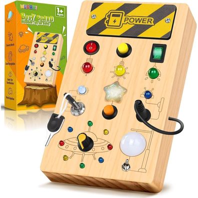 WEARXI Montessori Spielzeug ab 1 Jahr Busy Board Junge Mädchen Motorik