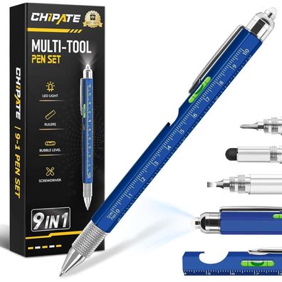 Chipate 9-in-1 Multifunktions Kugelschreiber Blau Weihnachtsgeschenke Männer