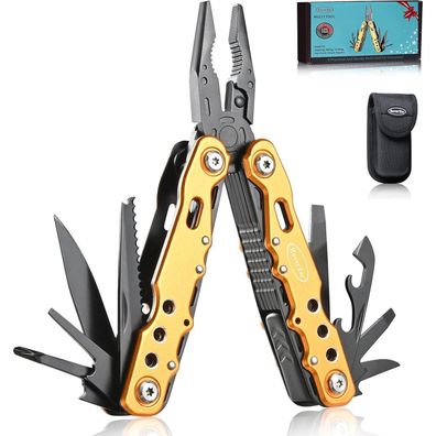 14-in-1 Multitool Taschenwerkzeug für Camping Survival Wandern - Edelstahl