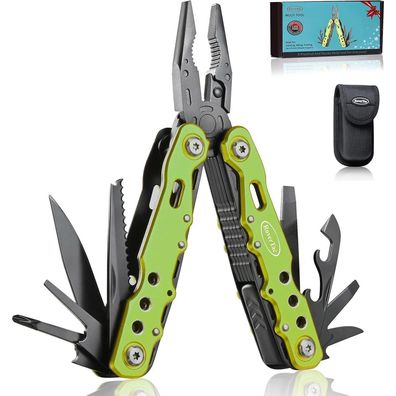 Multitool Survival Werkzeug Zange Multifunktionsmesser Camping Outdoor Grün