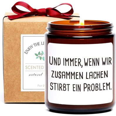 Duftkerze Geschenk für Beste Freunde, Natürliches Sojawachs, 200g, 45-50h