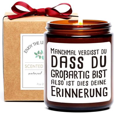Duftkerze Geschenk für Frauen Duftkerze Erinnerung 200g 45h Soywachs