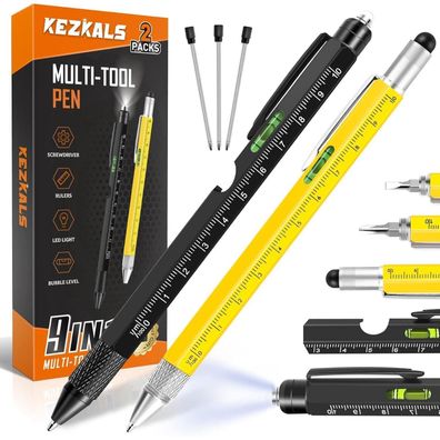 Kezkals 9-IN-1 Multifunktionswerkzeug-Stiftset Geschenke Männer Handwerk Gadgets