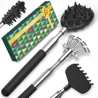 Ausziehbarer Rückenkratzer Teleskop Mann Geschenkideen Weihnachten 3 PCS