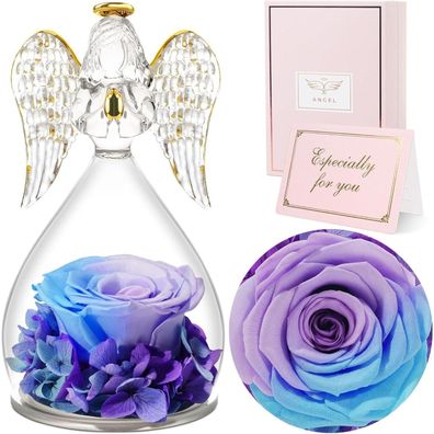 Sunia Ewige Rose Engel Figur Muttertag Blau Violett