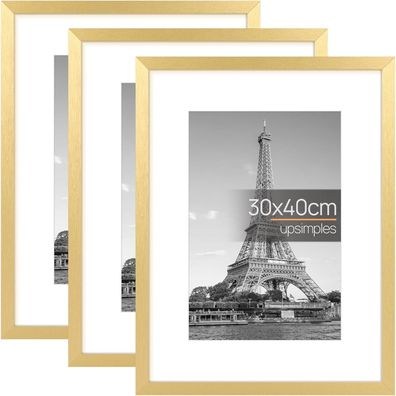 3er Pack 30x40 Gold Bilderrahmen Bilderrahmen 30x40cm Gold