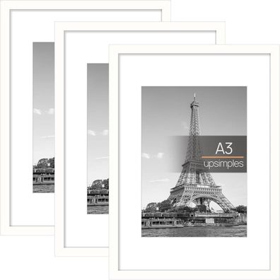 Bilderrahmen Set A3 Weiß Picture Frame 29,7x42 cm 3er Pack