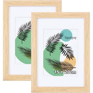 Spotjoy 2er Set Bilderrahmen 15x20 cm Schwarz Acrylglas Holzrahmen
