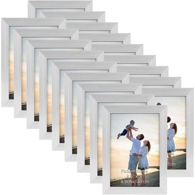 Bilderrahmen 9x13 cm 18er-Set Wand Tisch Geschenk Silber 7x5 Zoll